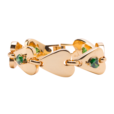 Infinity Heart Bracelet, Emerald